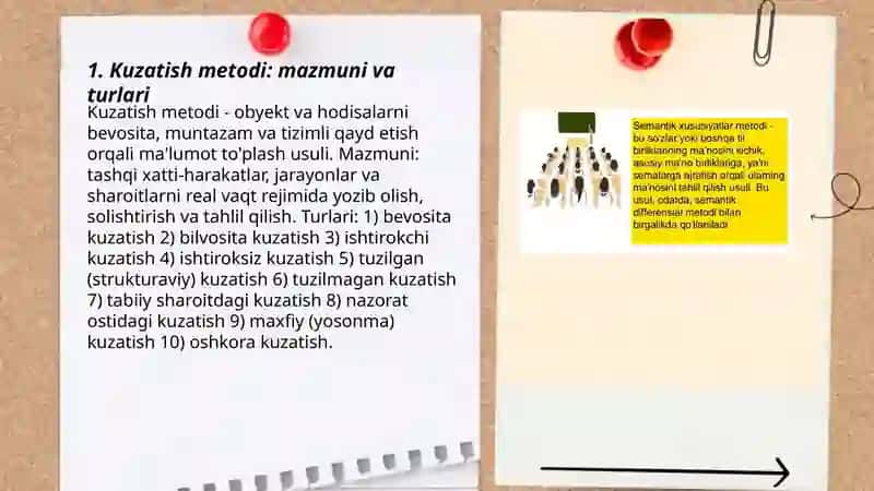 Metod turlari va mazmuni. 10 xil 3