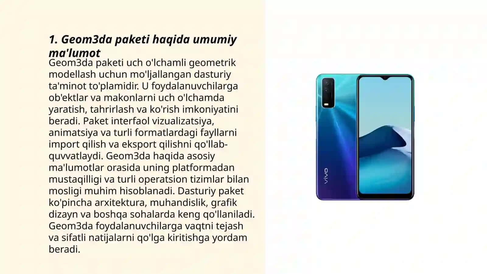 Geom3da paketi funksiyalari 3