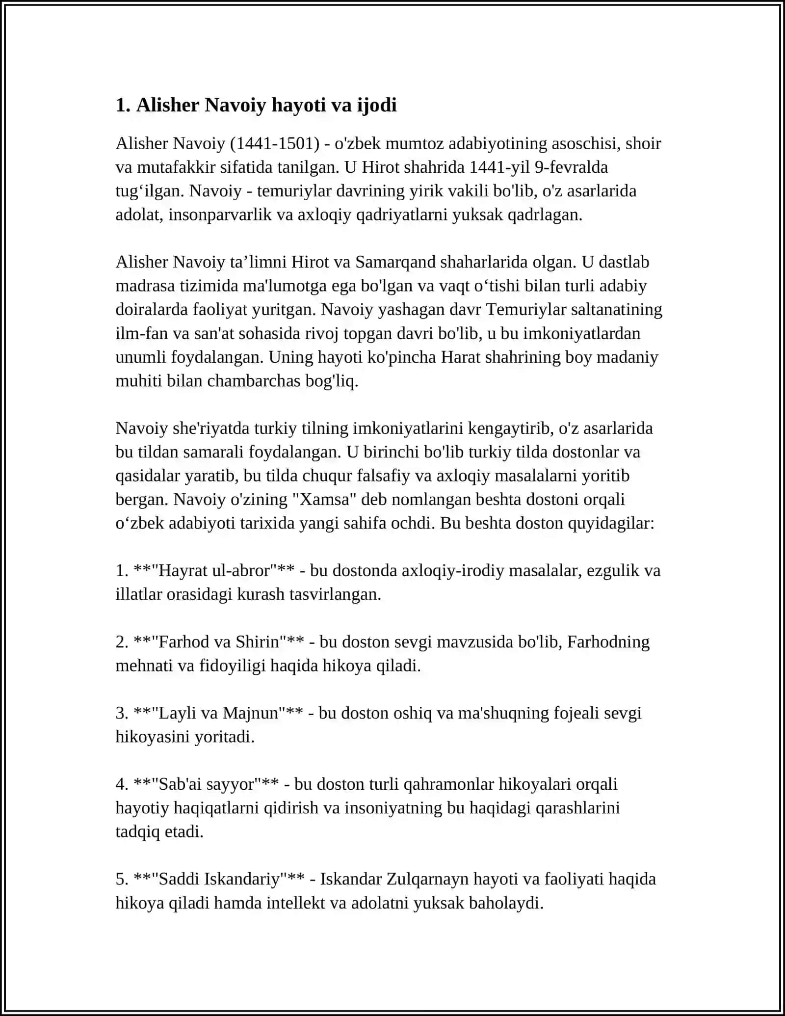 ALISHER NAVOI REFERAT 3