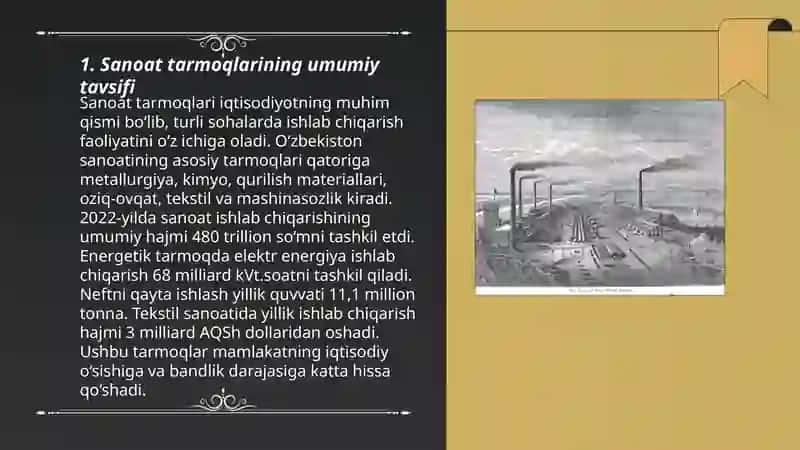 Sanoat tarmoqlari va ularni tasnifi 3