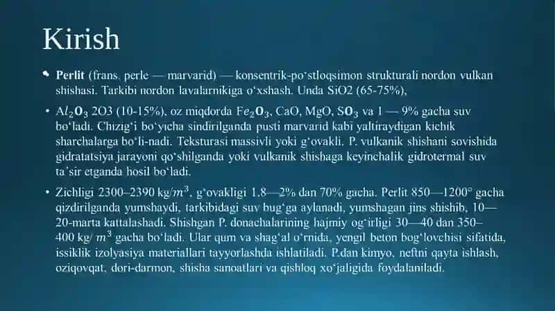 Perlit ishlab chiqarish texnologiyasi 3
