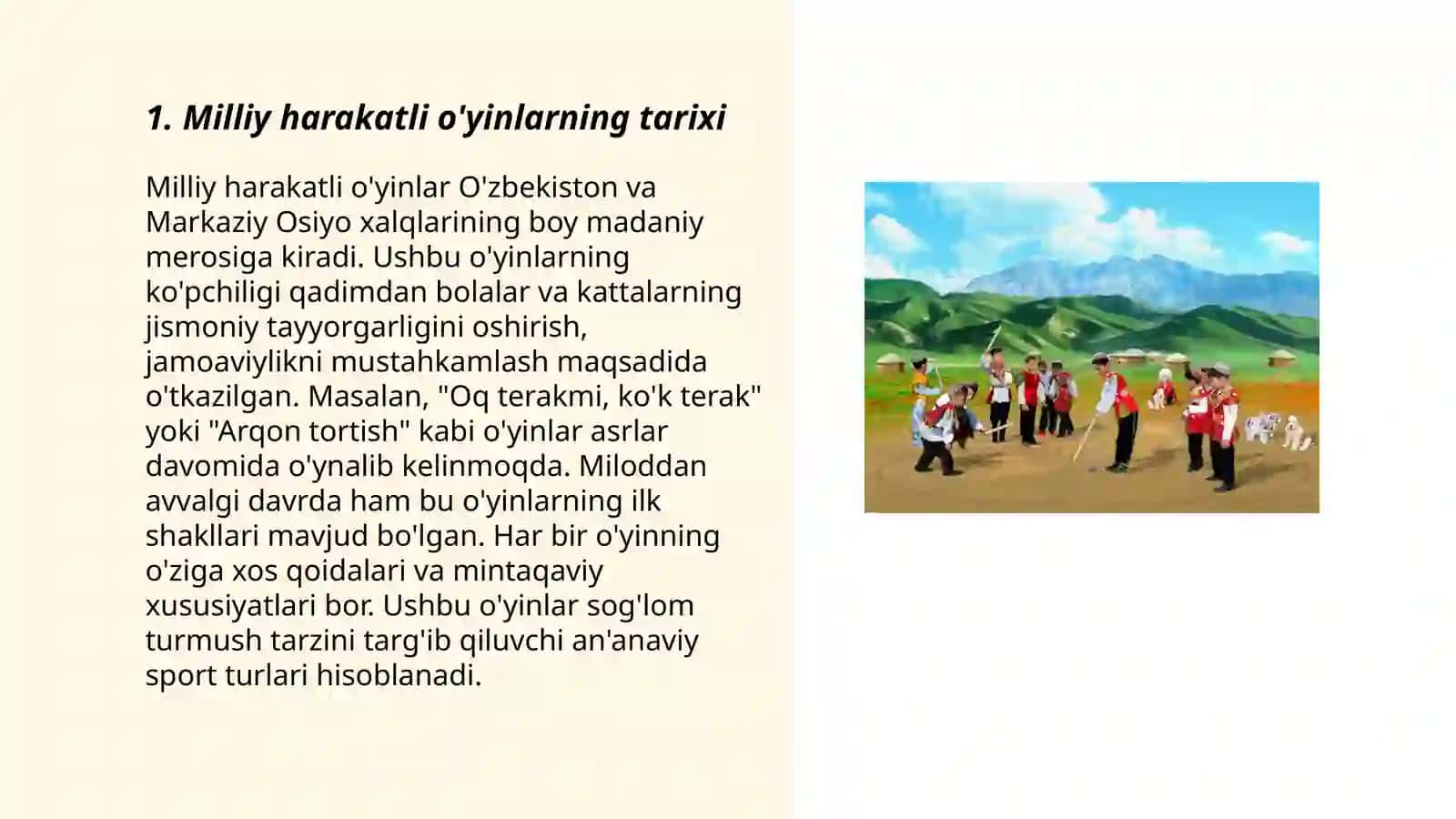Milliy harakatli o'yinlar 3