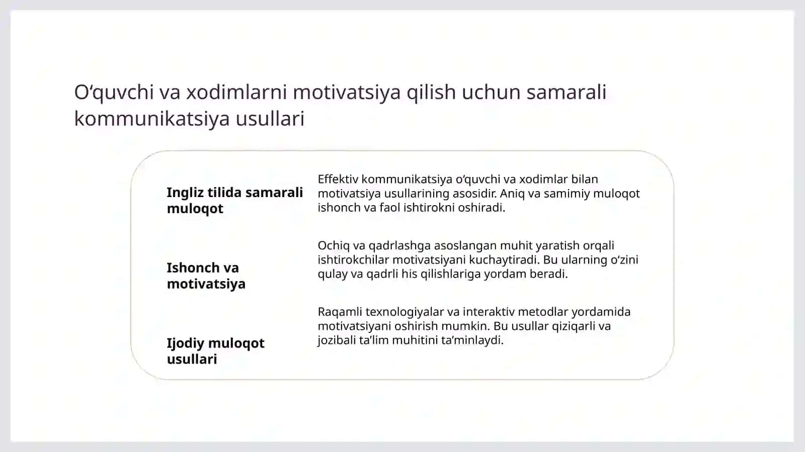Amaliy motivatsiya usulari 3