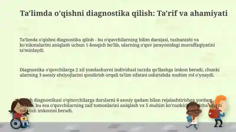 Ta'limda o'qishni diagnostika qilish 3