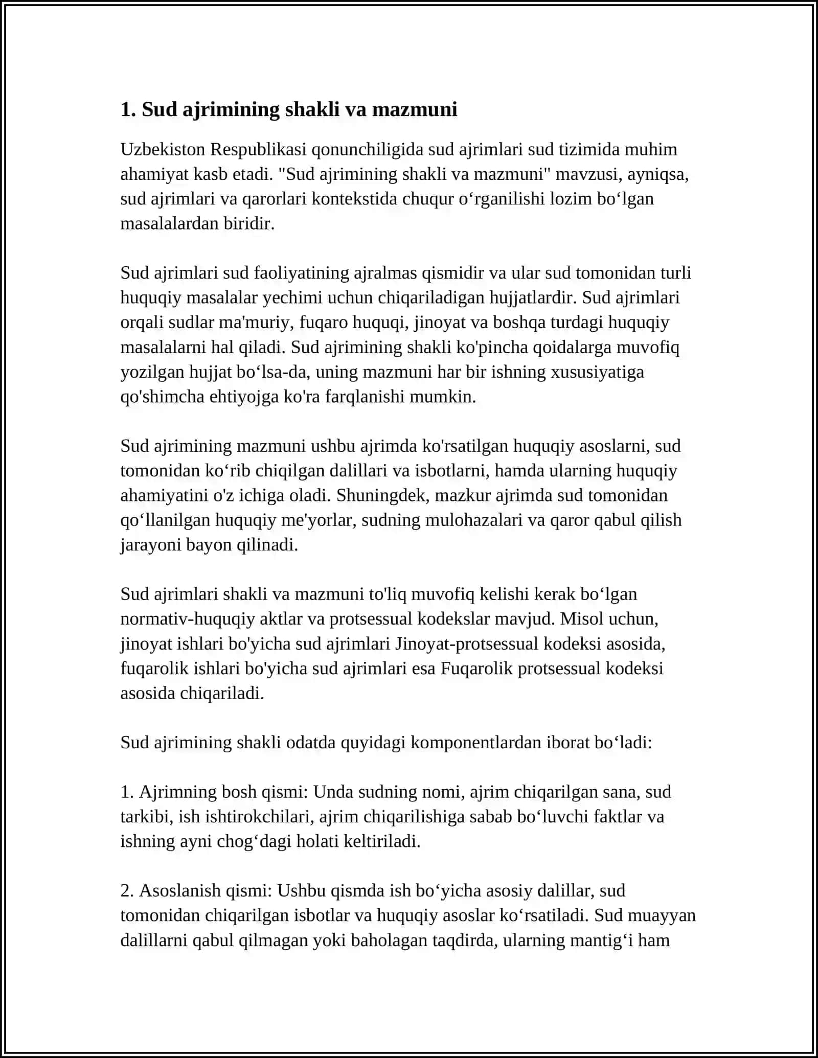 SUD AJRIMI VA QARORI 3