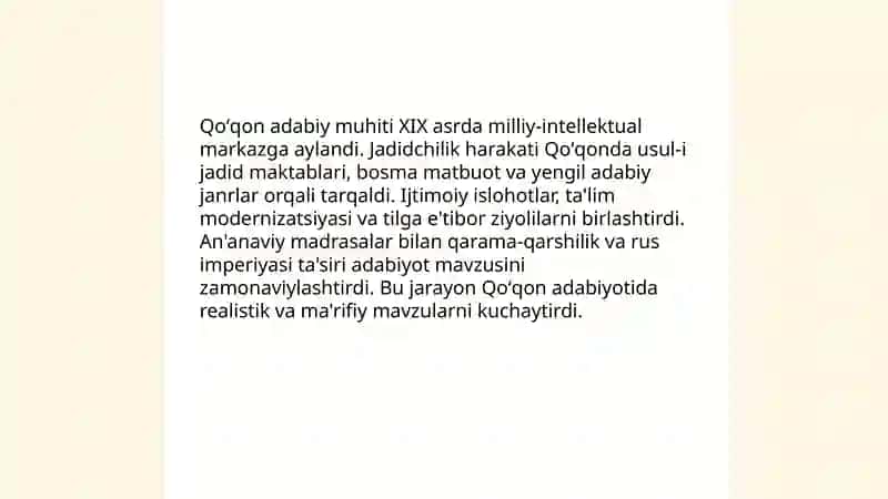 QOʻQON,TOSHKENT,XORAZM ADABIY MUHITI 3