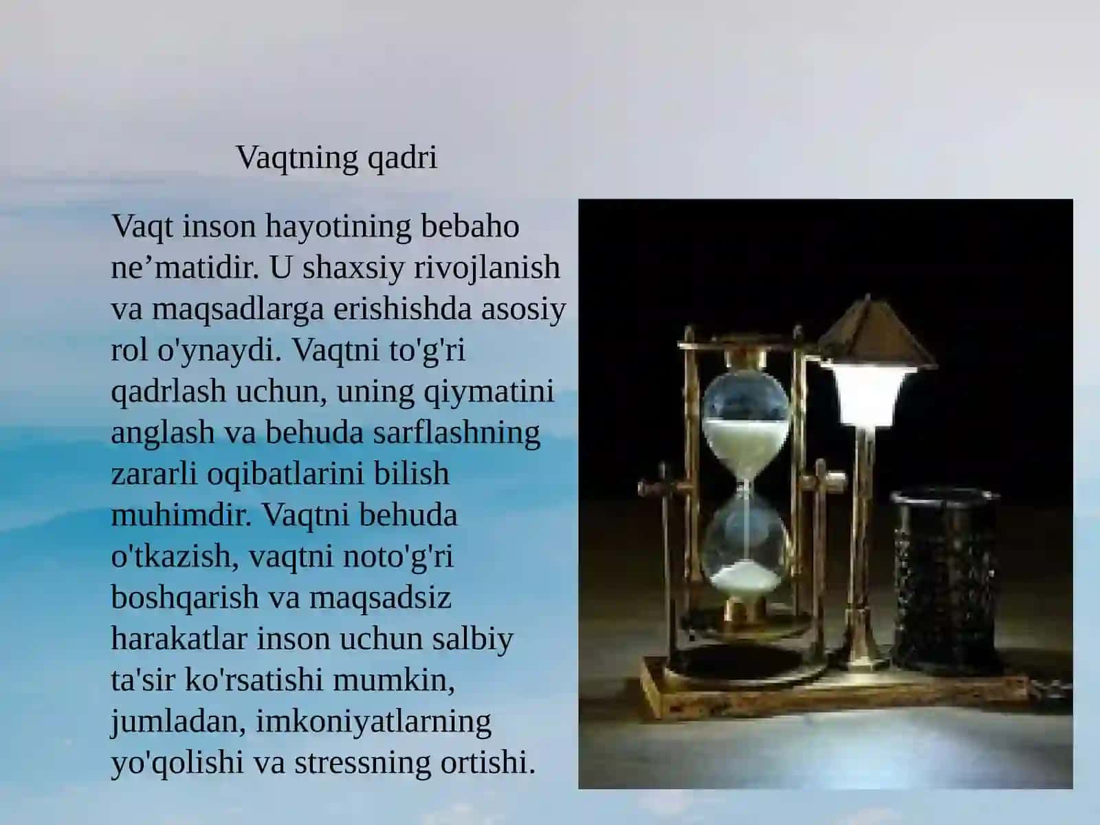 Vaqt bebaho ne’mat 3