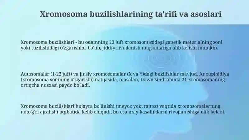 Xromosoma buzilishlari 3