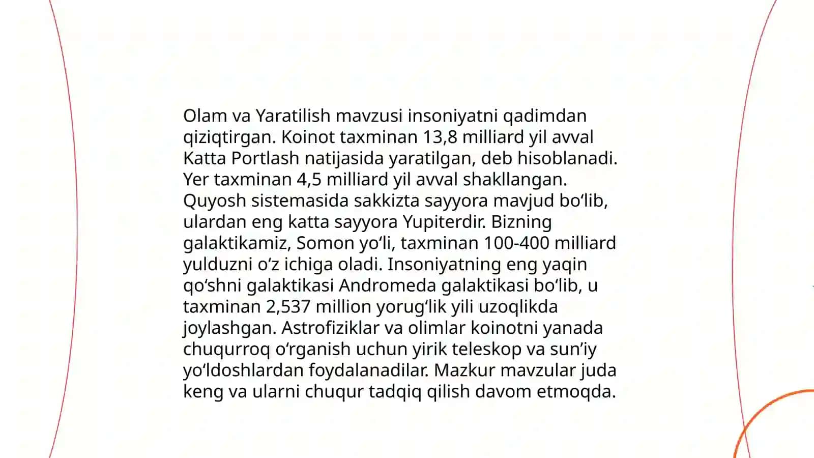 Olam va Yaratilish 3