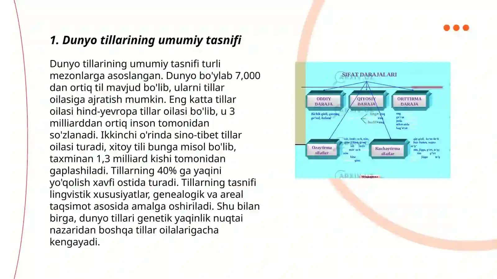 Dunyo tillari va ularning tasnifi 3