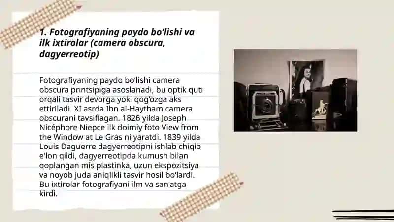 Fotografiya tarixi va janrlari 3