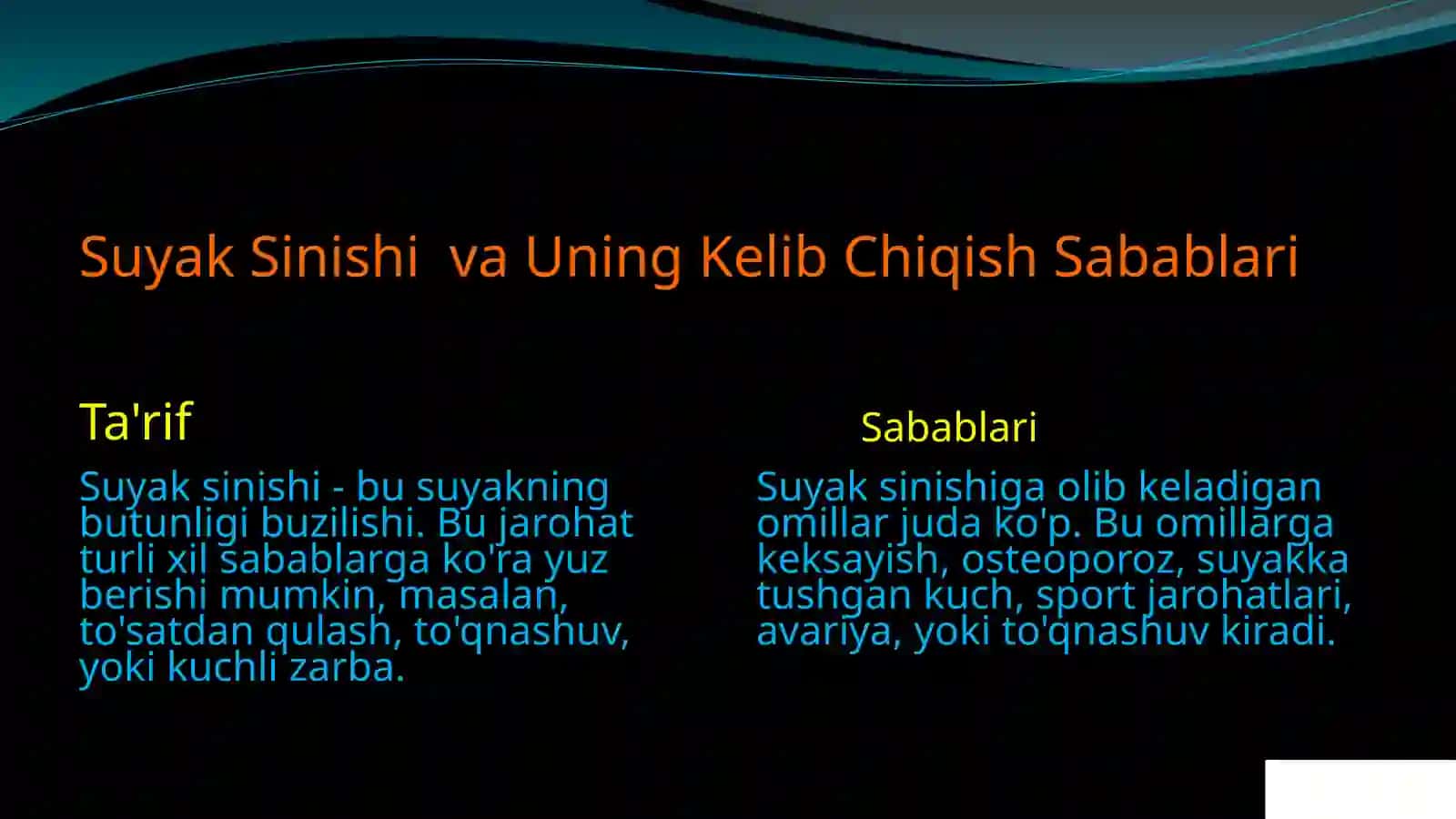 Suyak Sinishida Zamonaviy Davolash Usullari 3