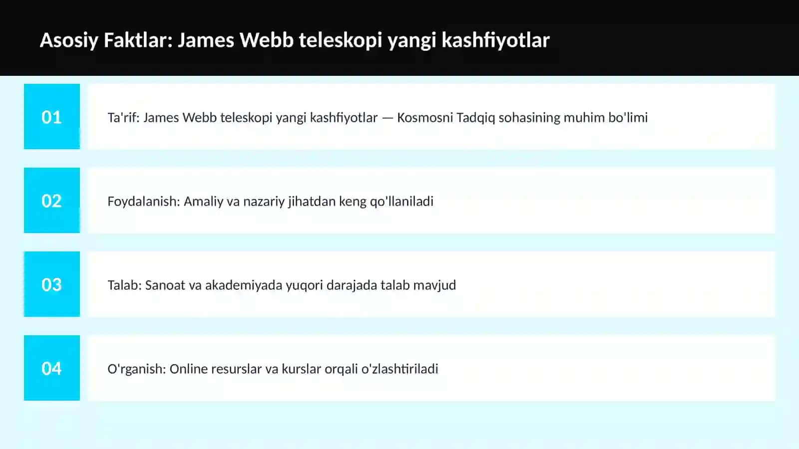 James Webb teleskopi yangi kashfiyotlar 3