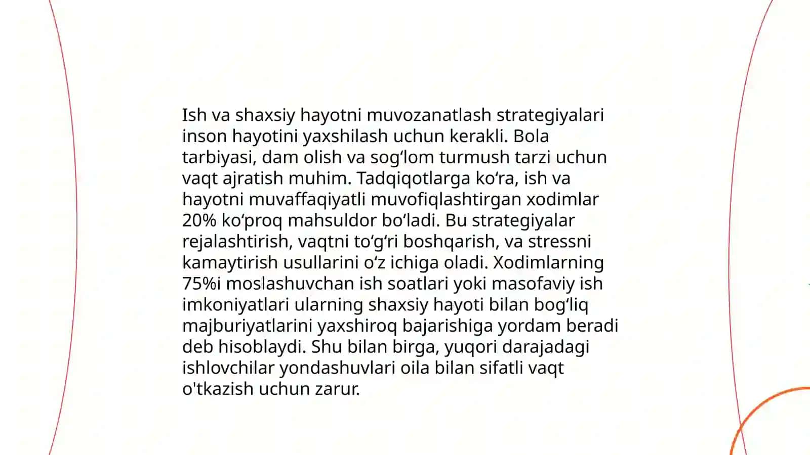 Ish va shaxsiy hayot muvozanati 3