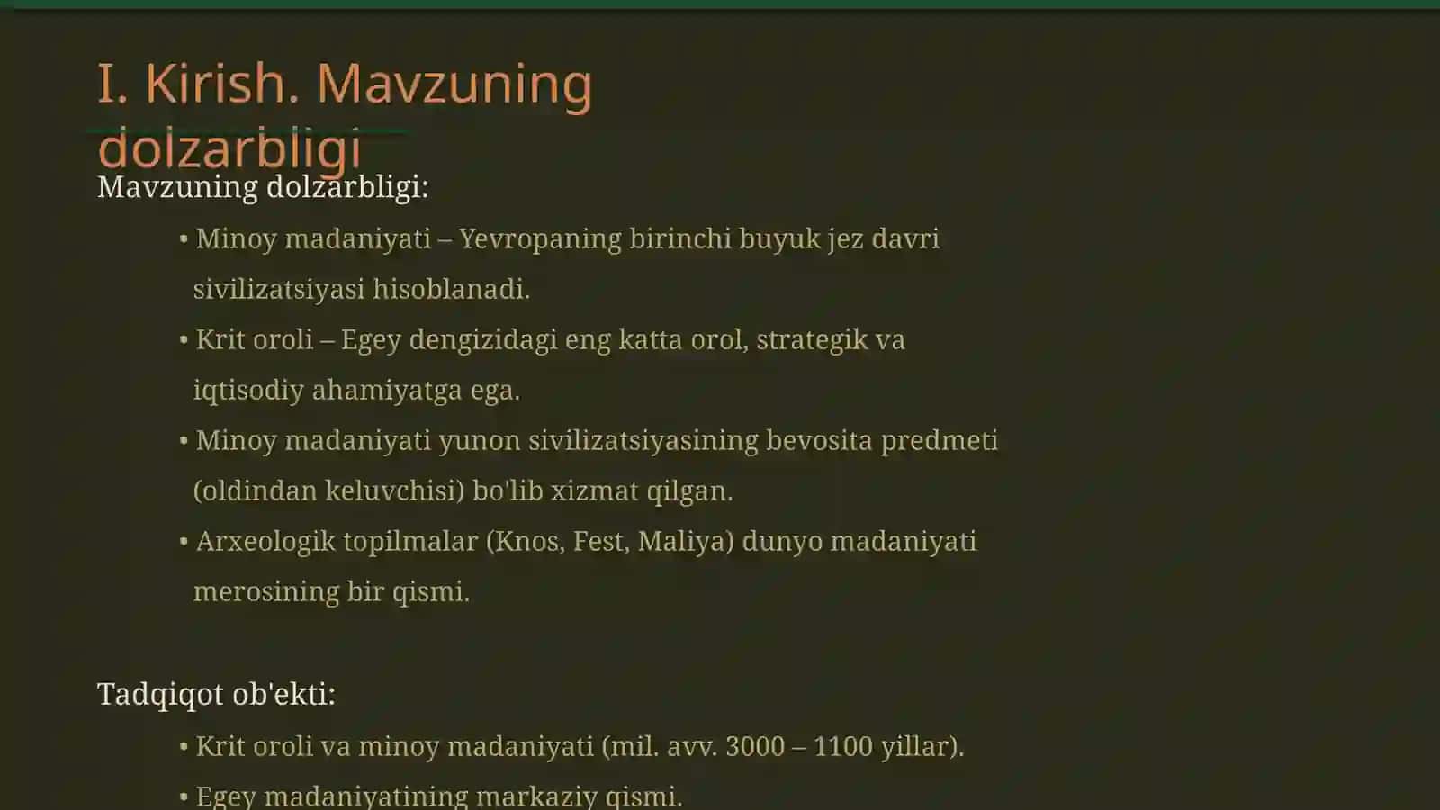 Miloddan avvalgi II mingyillikda Krit sivilizatsiyasi 3