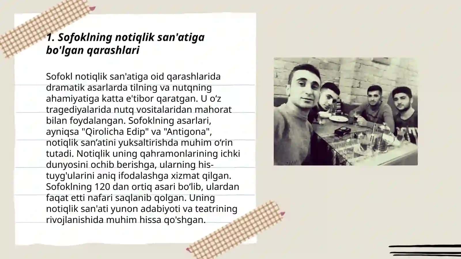 Sofoklning notiqlik san'atiga qarashlari 3