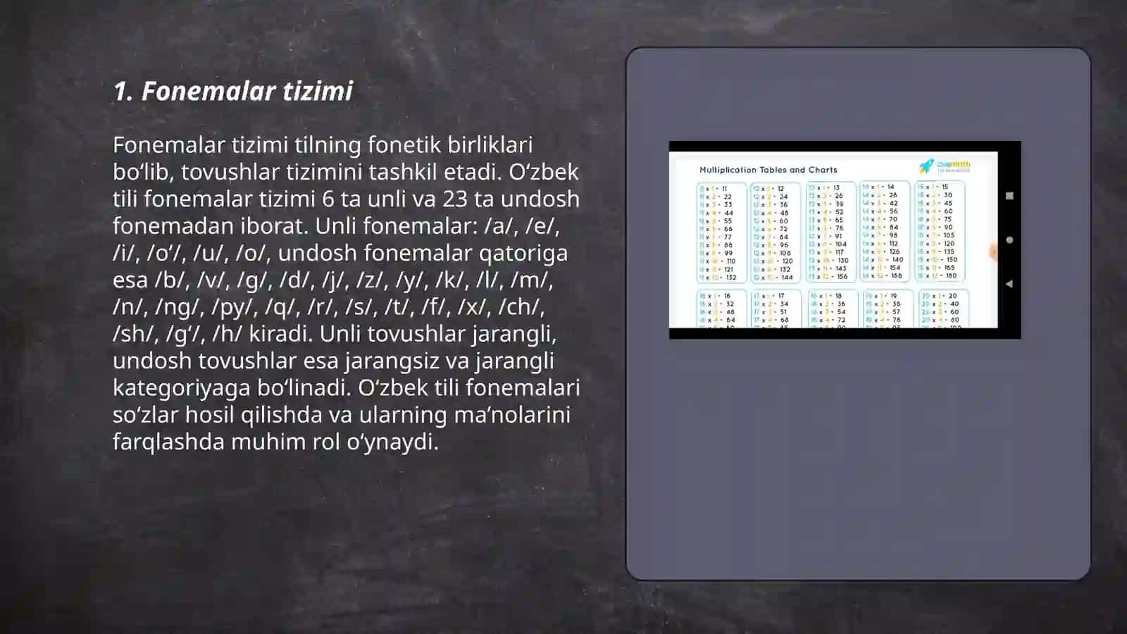 Til sathlari fonologik sath 3