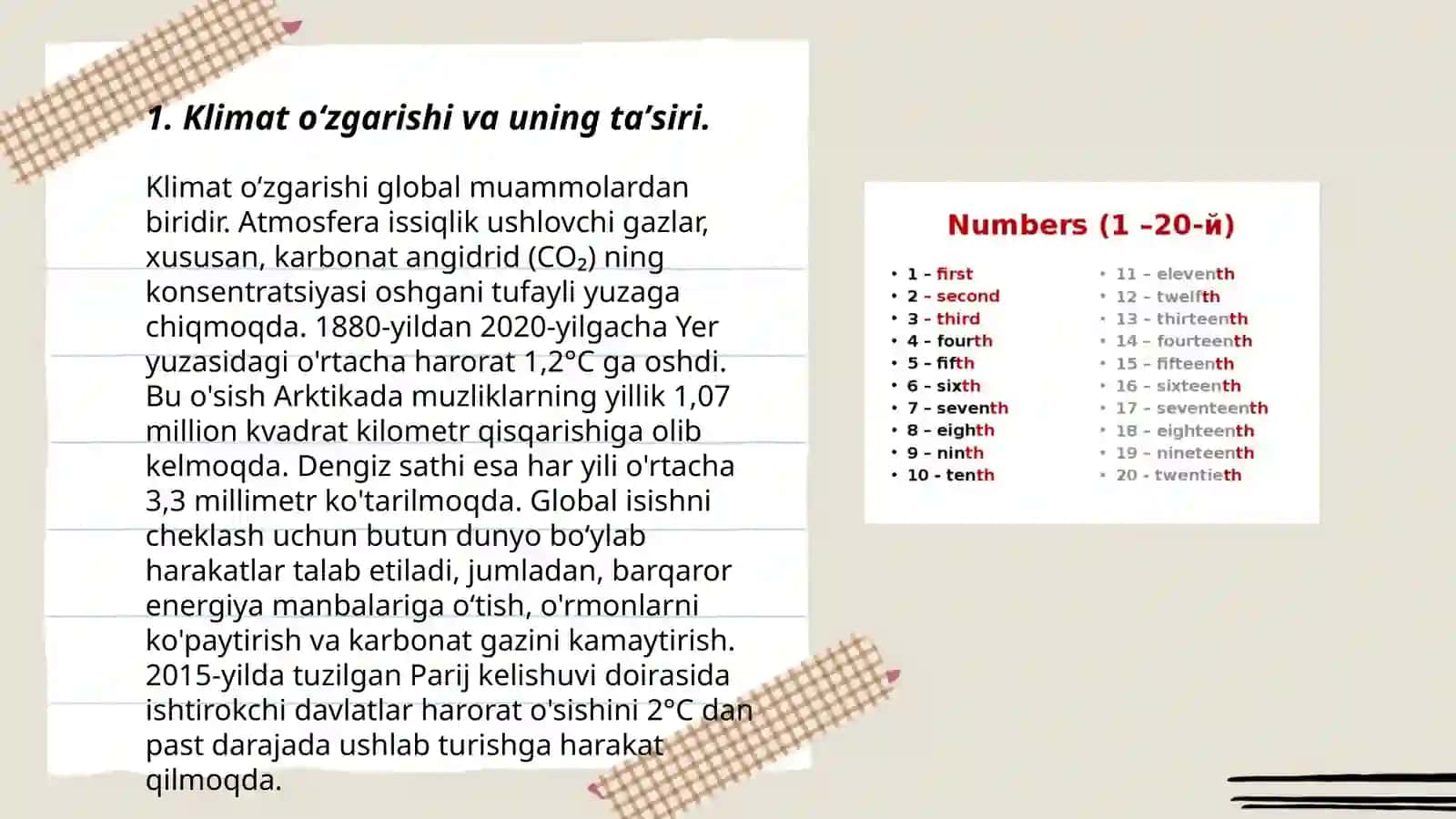 Klimat oʻzgarishi va uning taʼsiri 3