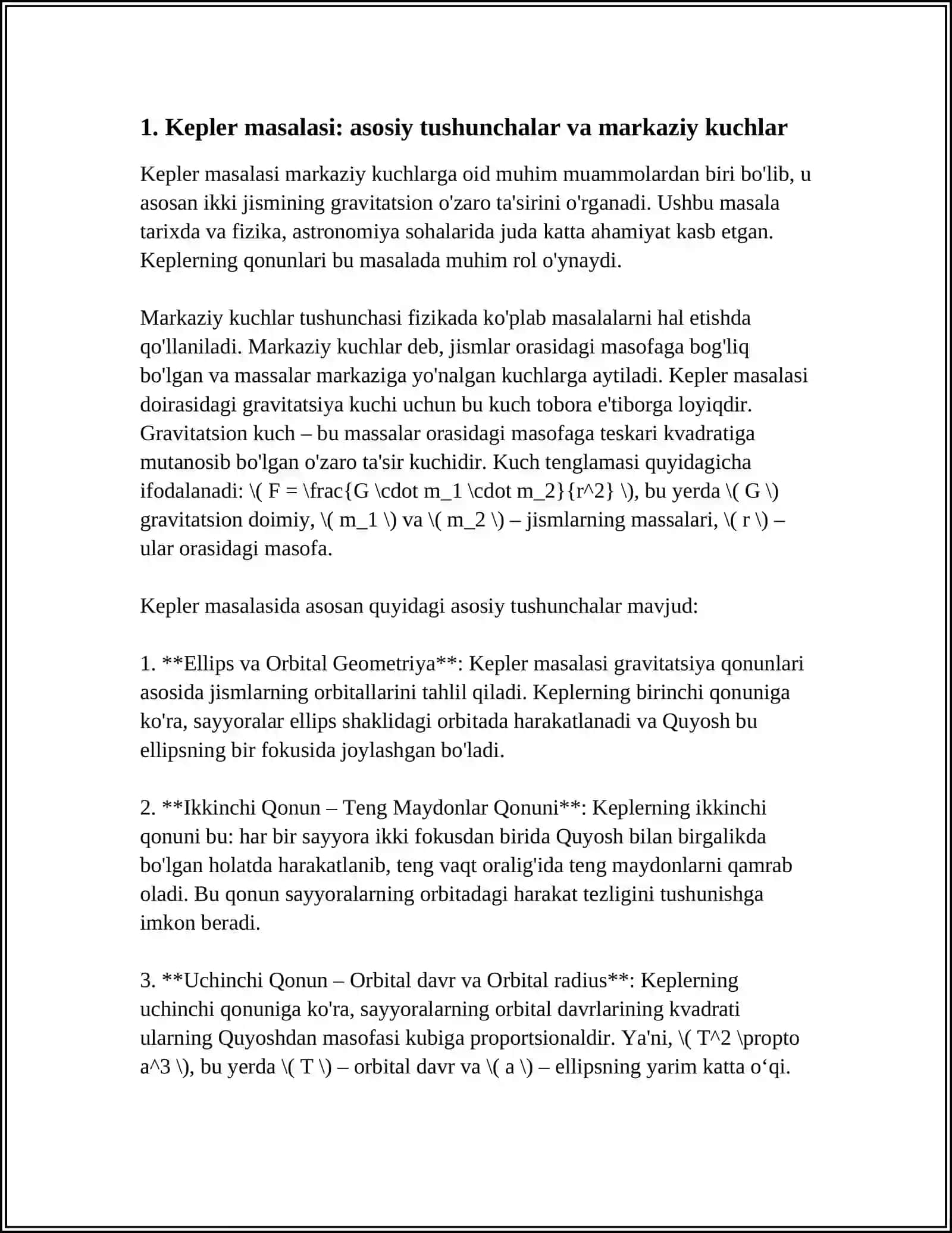 KEPLER MASALASI REZERFORD FORMULASI 3