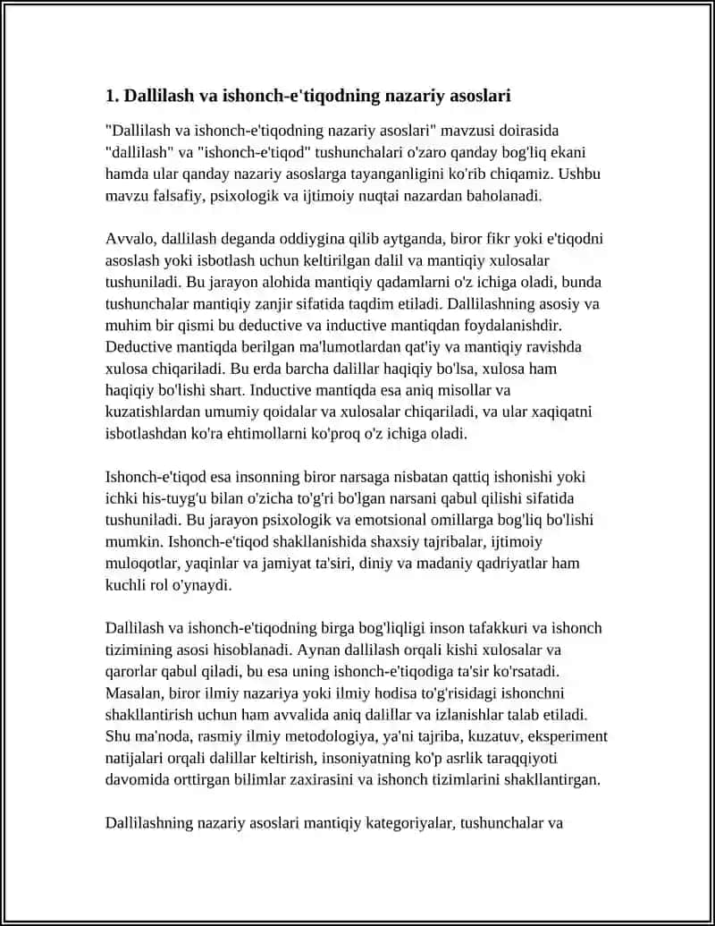 DALLILASH VA ISHONCH-E'TIQODNING SHAKLLANISH JARAYONI 3