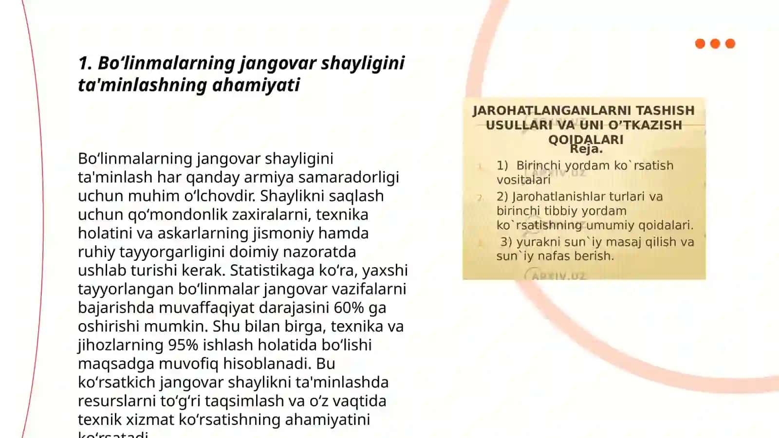Jangovor tayyorgarligi 3
