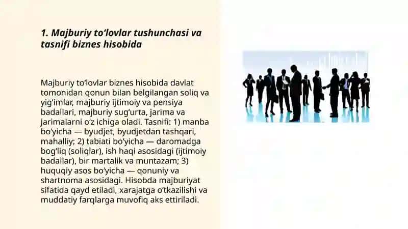 Majburiy to'lovlar hisobini o'rganish 3