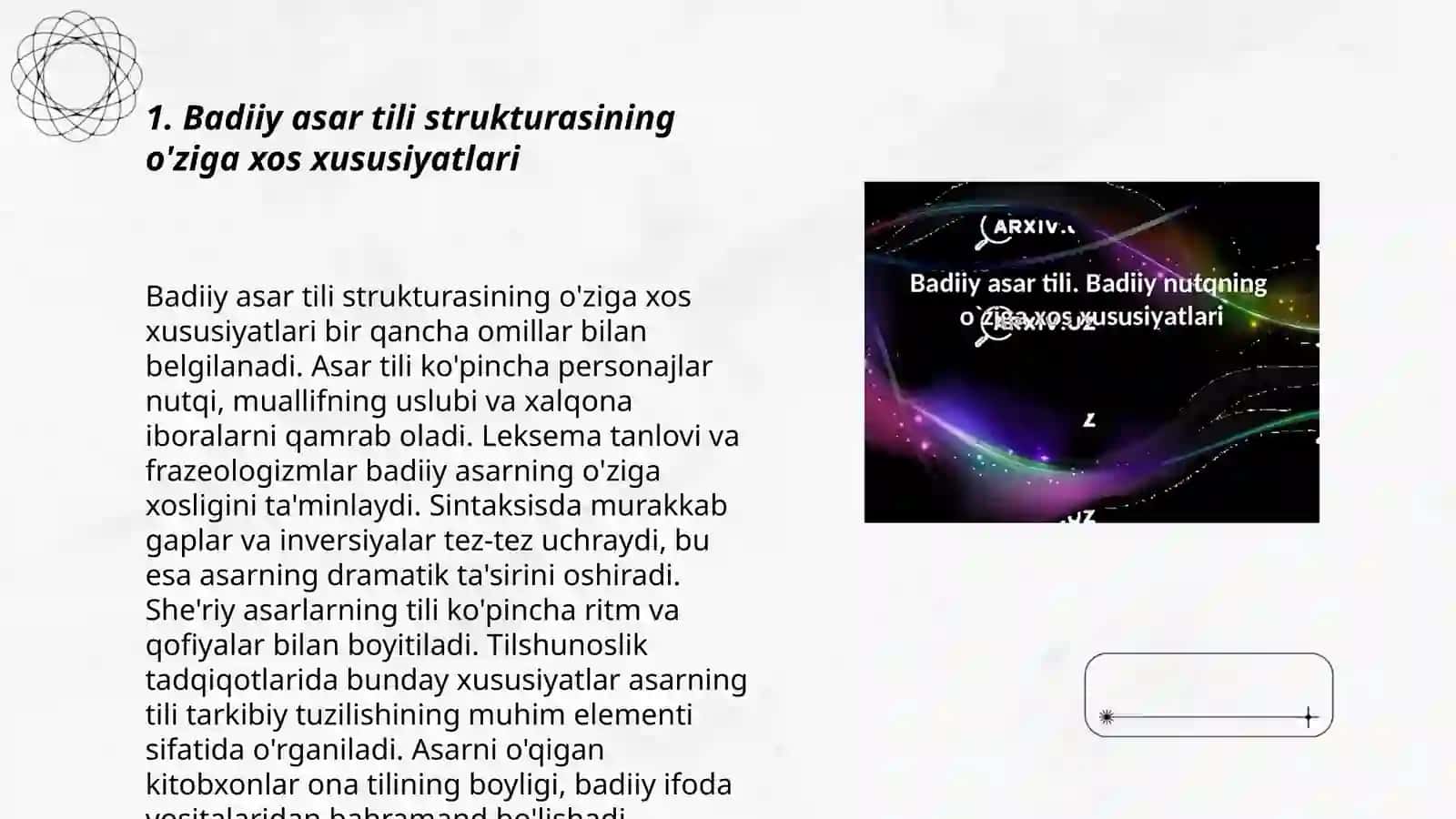 Badiy asar tilini xususiyatlari 3
