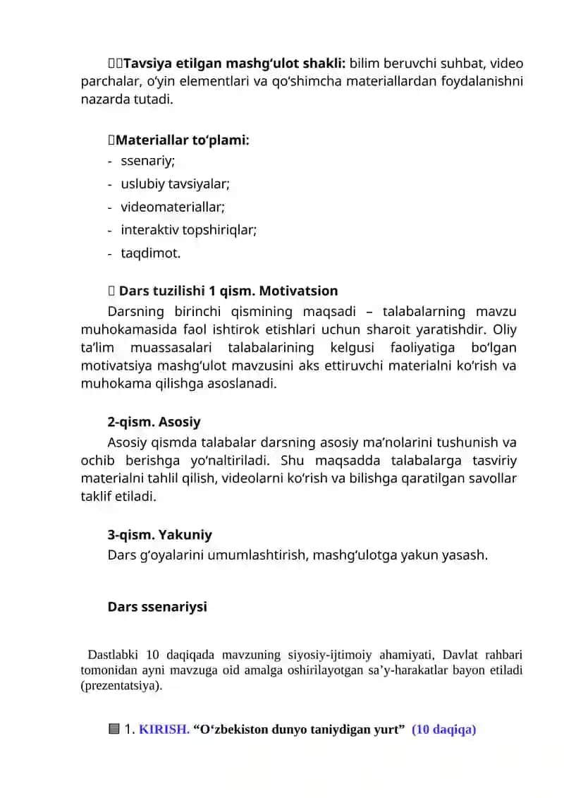 "Boqiy shaharlarimiz" darsi 3