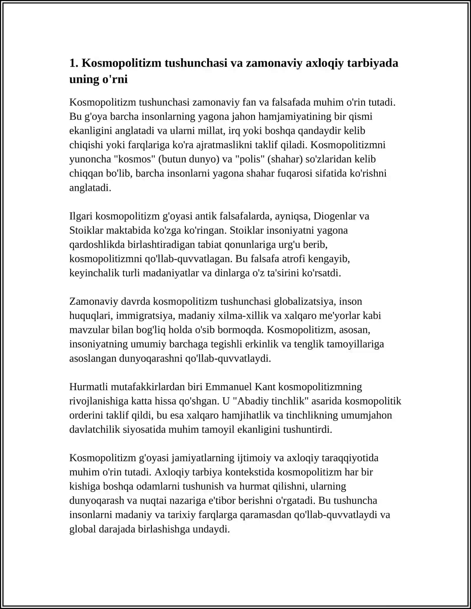 ZAMONAVIY AXLOGIY TARBIYADA KOSMOPOLITIZMGA MOYILLIK 3