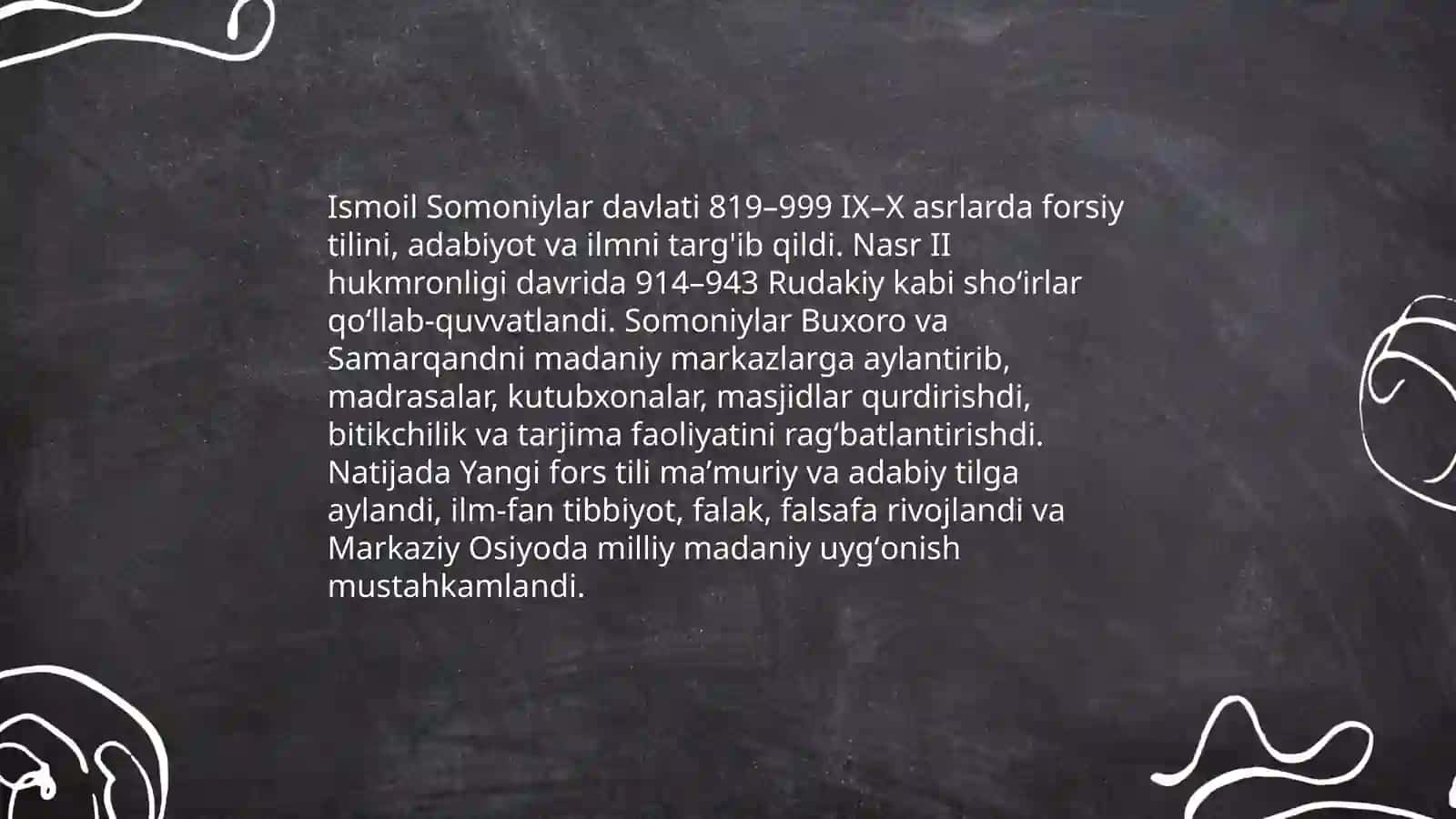 IX-XII asrlarda madaniy hayot va uning taraqqiyetishiga davlatchilik 3