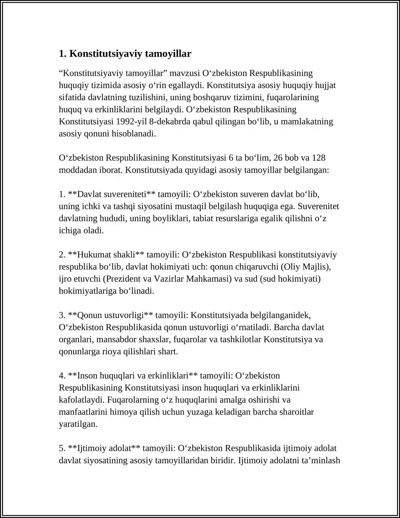 KONSTITUTSIYANI TURKUMLARGA BOʻLISH 3
