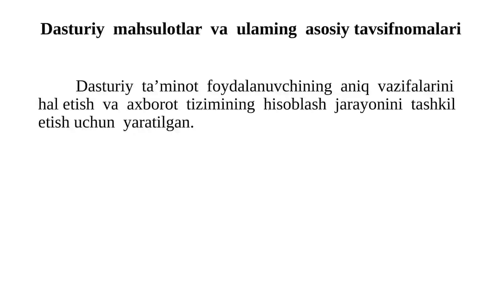 Dasturiy ta’minotning holatiga rivojlanish tendensiyalari 3