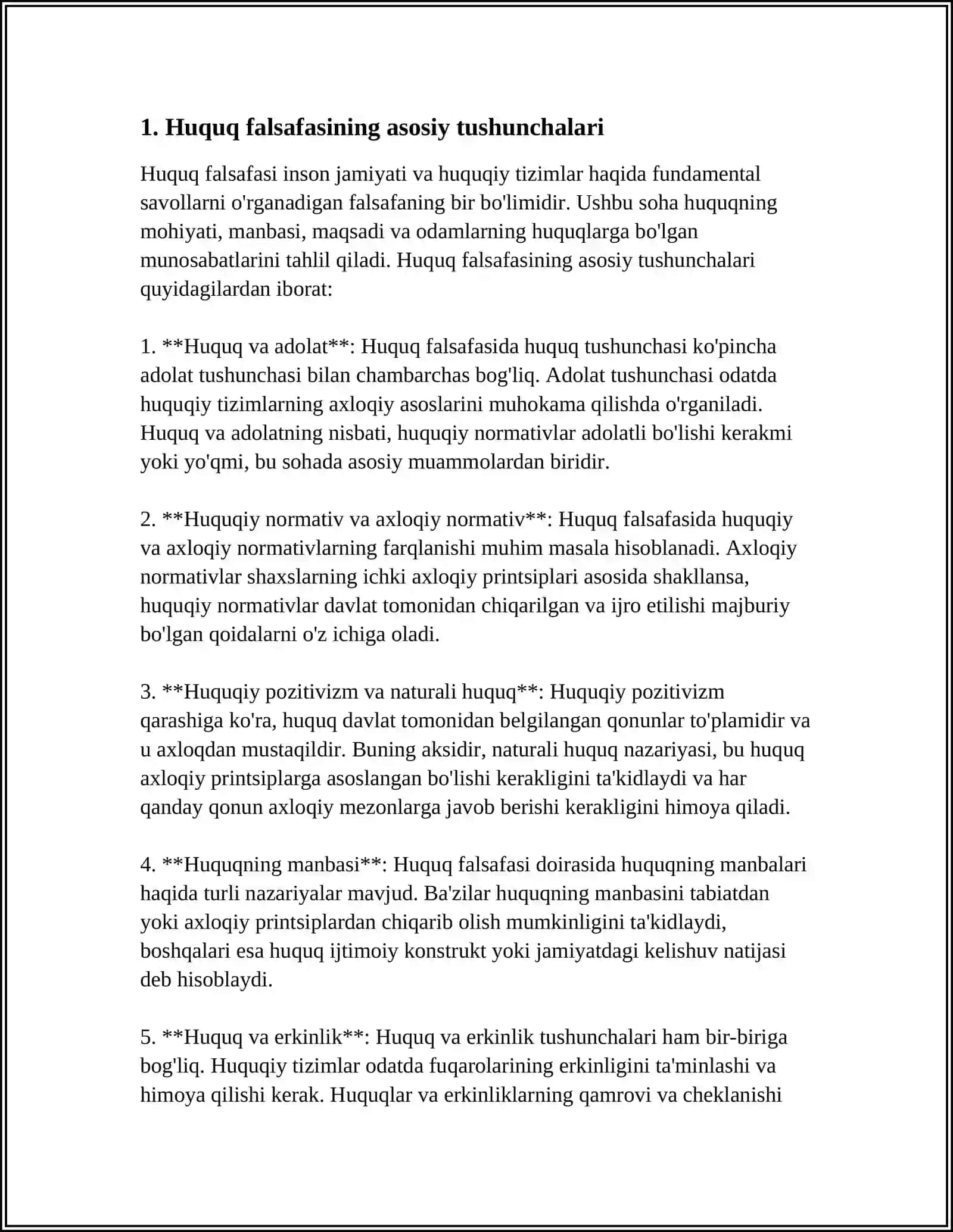 HUQUQ FALSAFASINING DARAJALARI 3