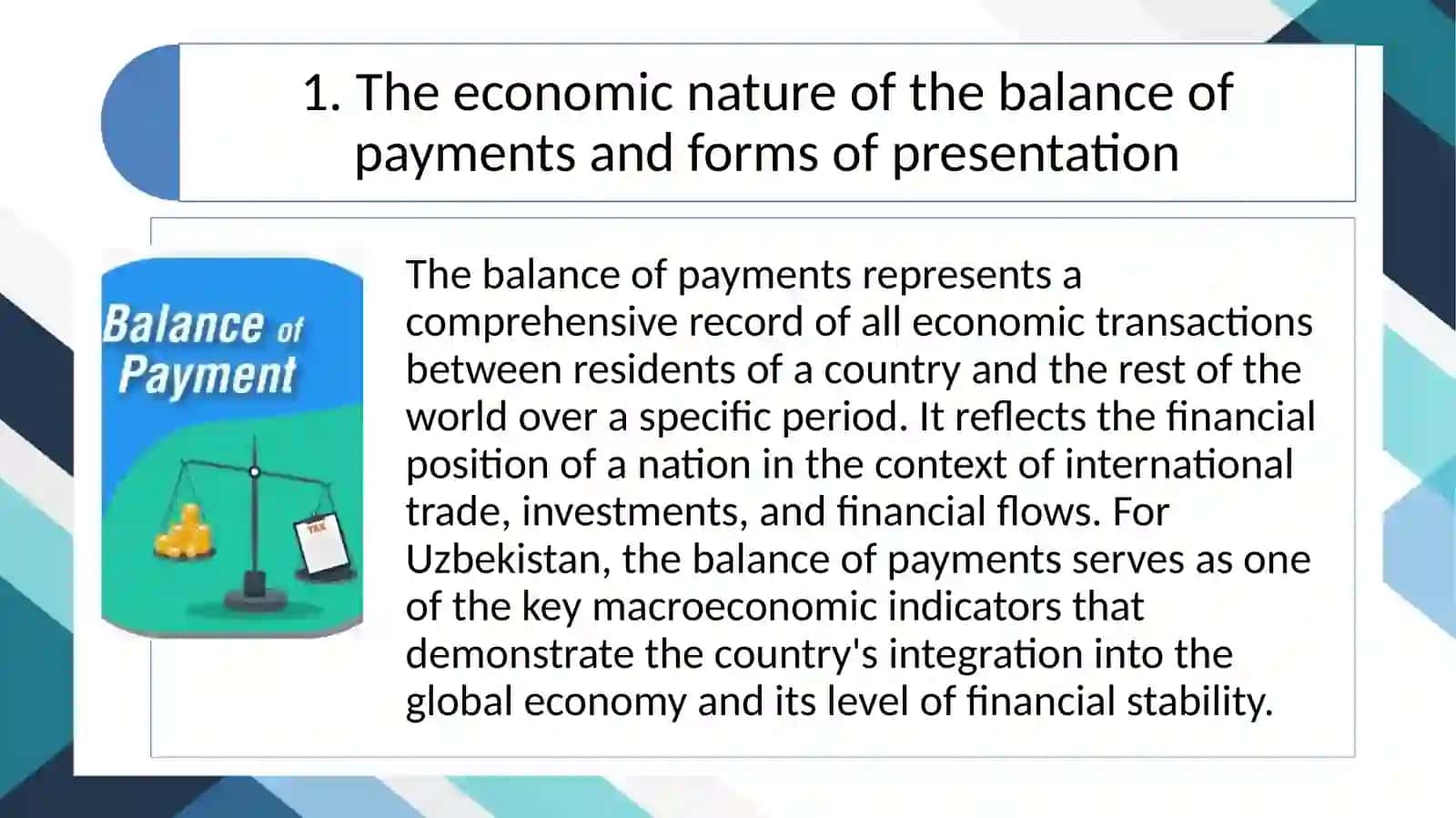 Balance of payments management 3