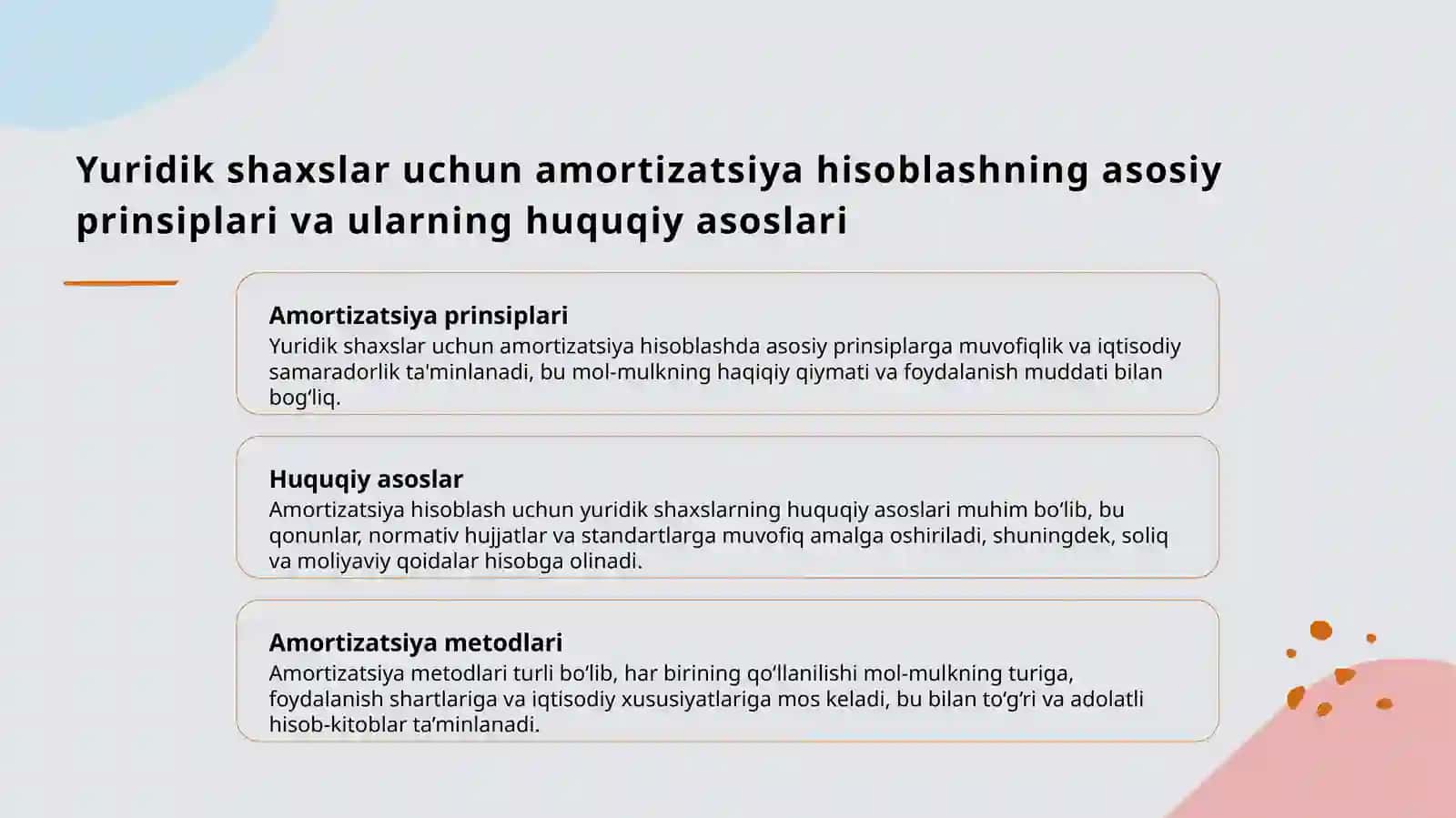 Mol-mulklarga amortizatsiya hisoblash tartibi 3