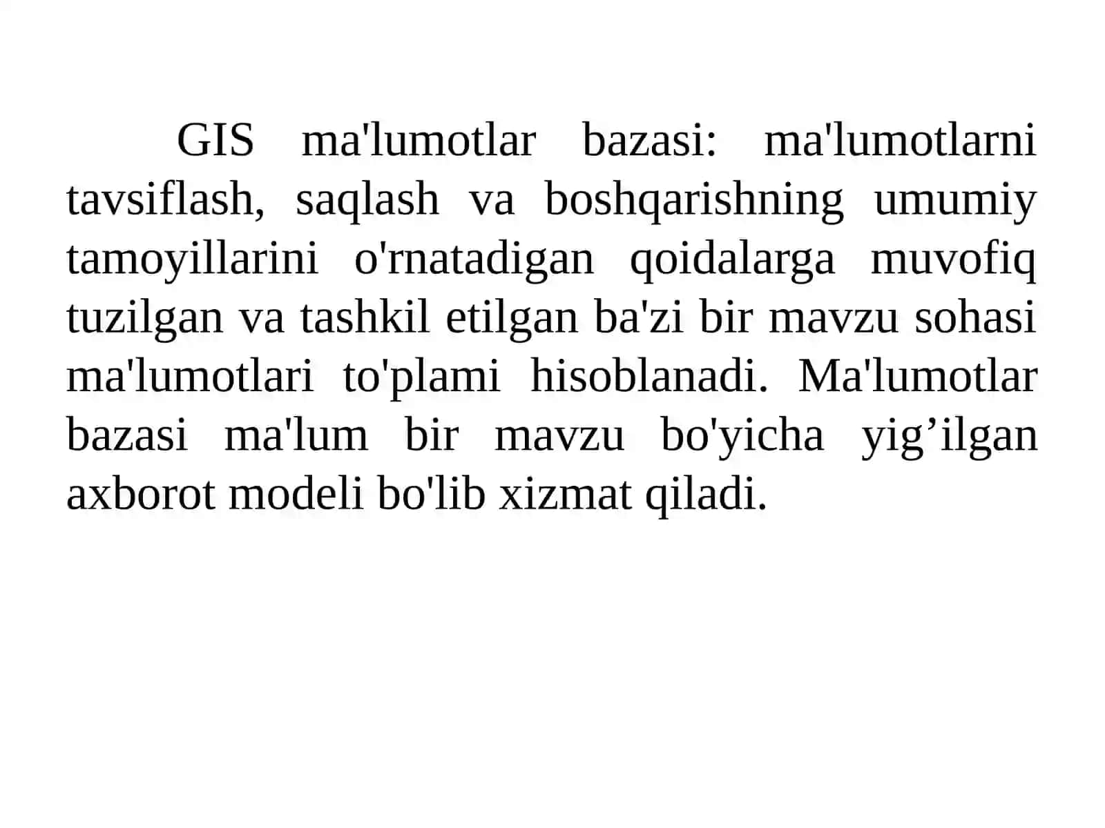 GEOGRAFIK AXBOROT TIZIMLARI 3