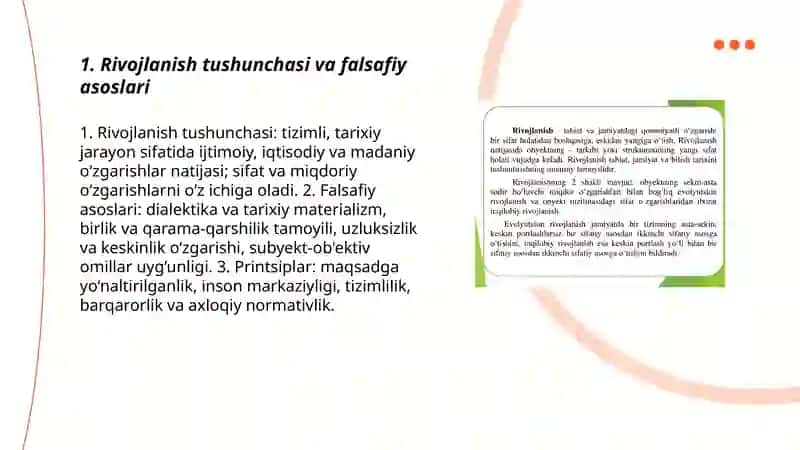 Rivojlanish falsafasi 3