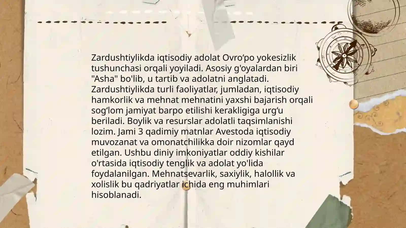 Zardushtiylikdagi iqtisodiy g'oyalar 3