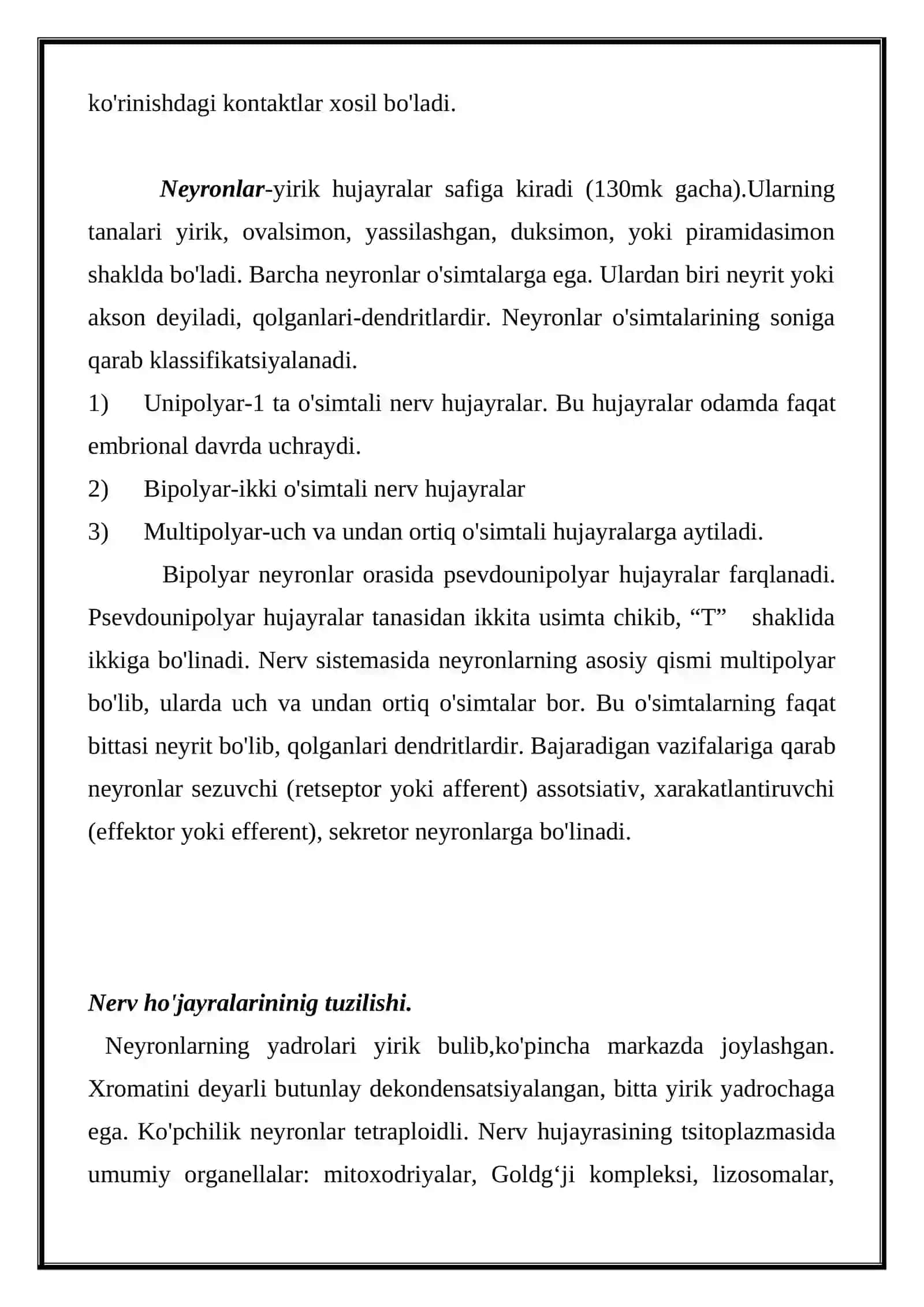 Nerv oxirlari, uchlari, sinapslar 3