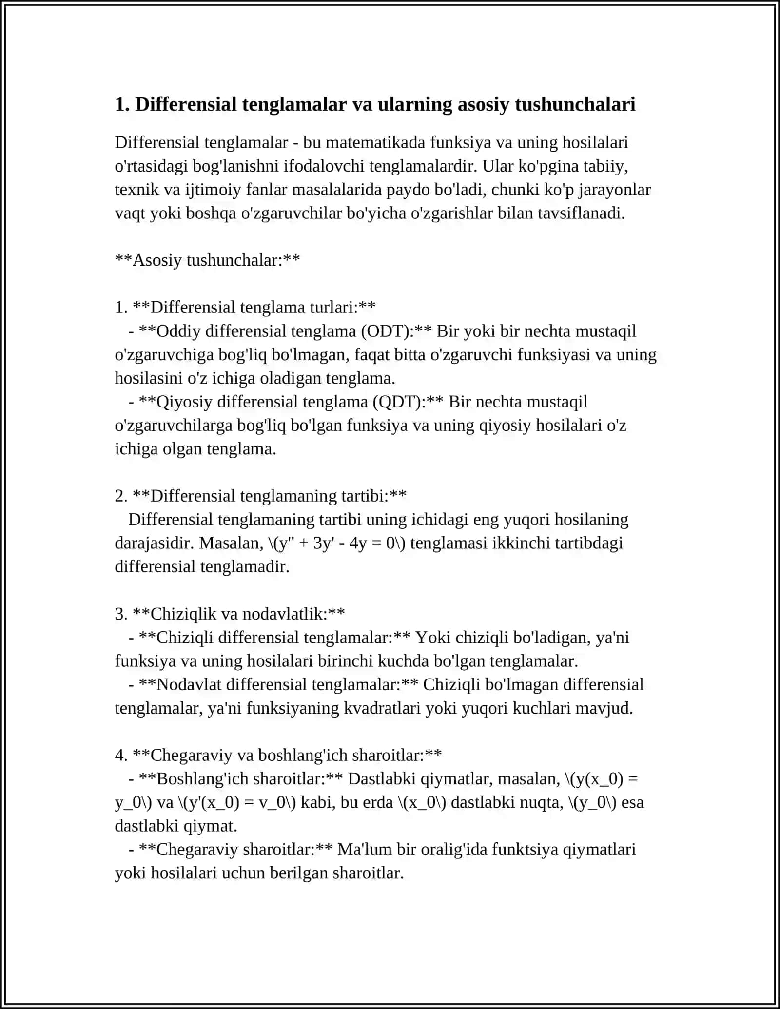 XIMIYADA DIFFERENSIAL HISOB TATBIQLARI 3