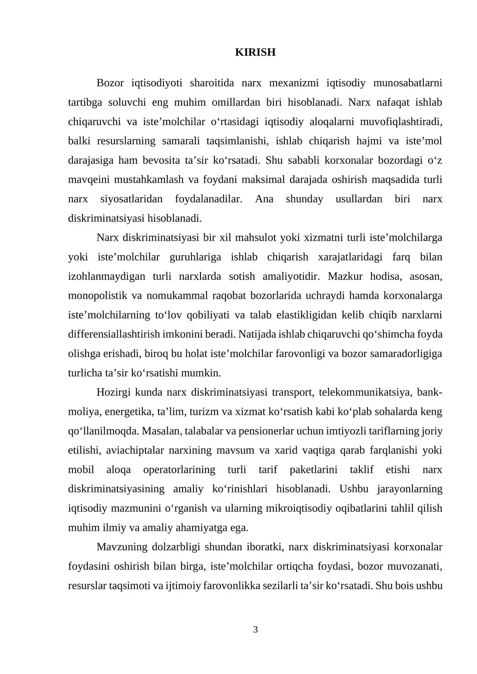 Diskriminatsiyasining turlari va ularning mikroiqtisodiy oqibatlari 3