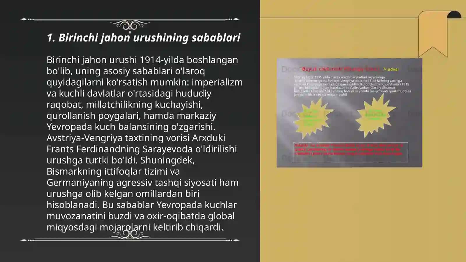 Birinchi jahon urushining boshlanishi va uning Turkistonga tasiri 3