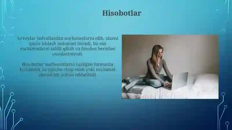 Microsoft Accses dasturining asosiy obʼektlari bilan ishlash 3