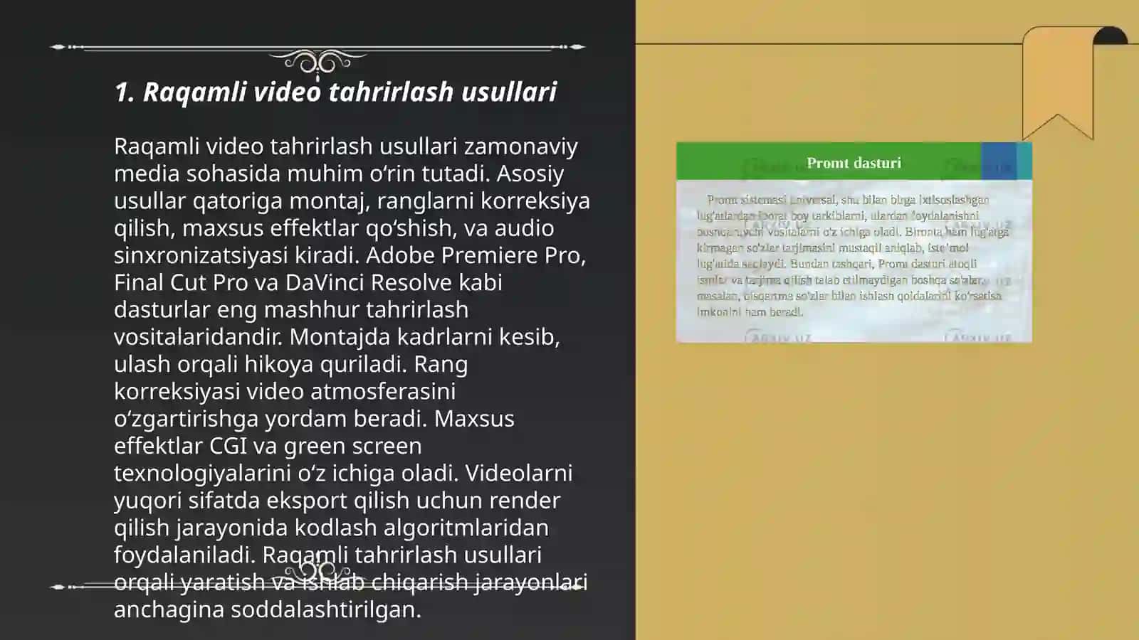 Zamonaviy multimedia texnologiyalari 3
