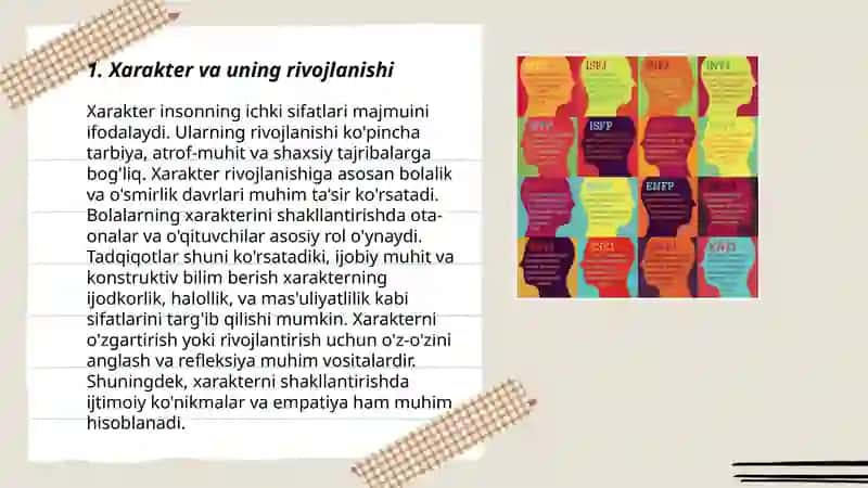 Xarakter va uning rivojlanishi 3