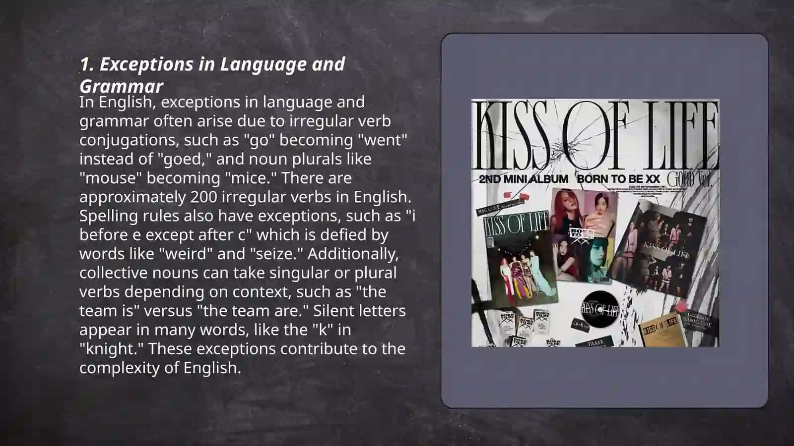 Exceptions in Language and Grammar 3