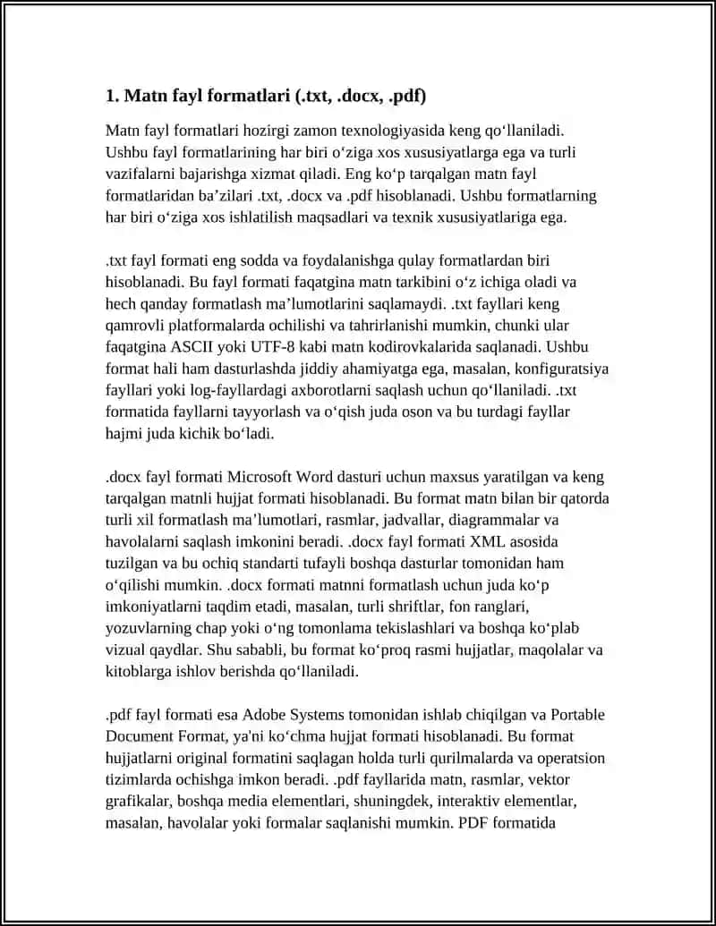 Matn Fayl Formatlari 3
