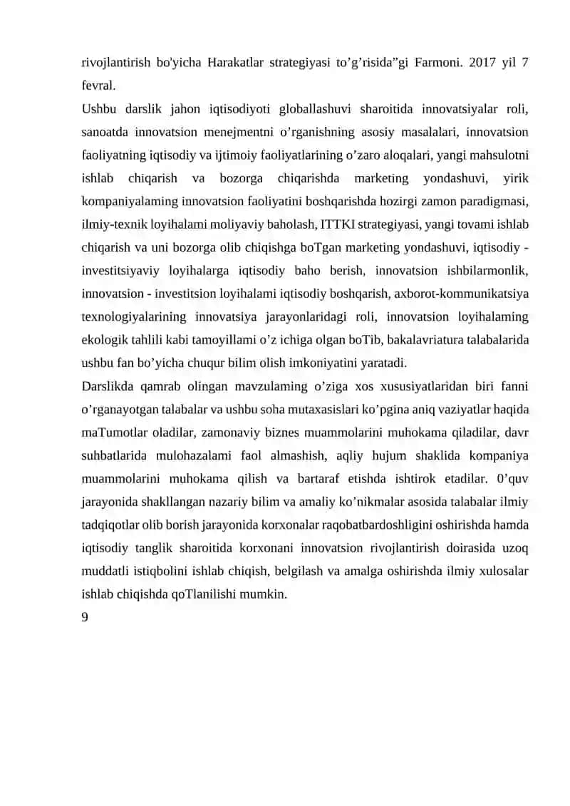 Innovatsion Iqtisodiyotga Kirish 3