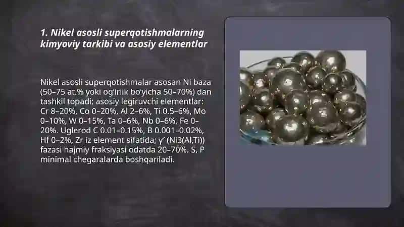Nikel asosli superqotishmalar 3