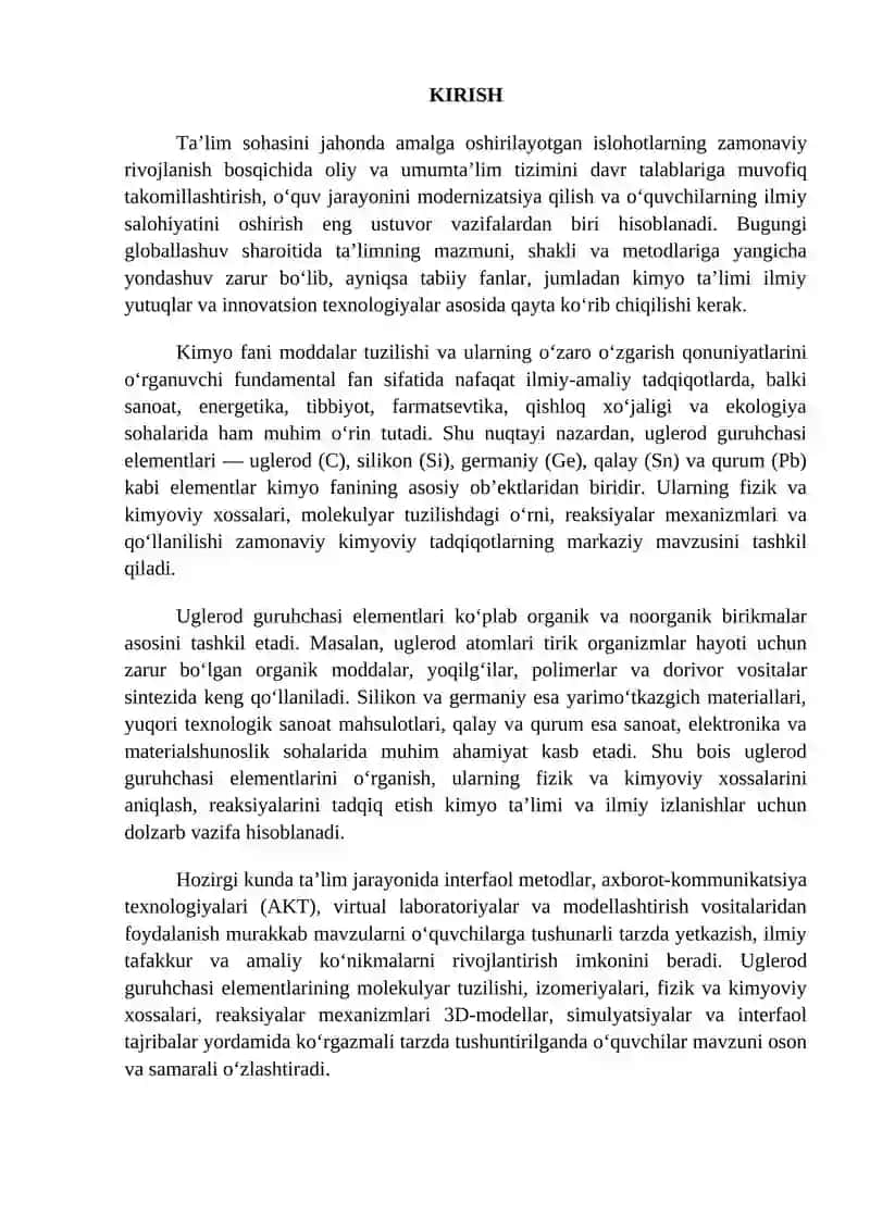 Uglerod Guruhpachasi Elementlari 3